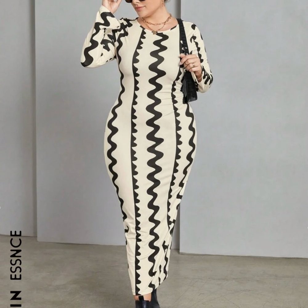 Black and White Zigzag Dress